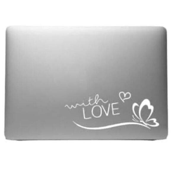 with Love Butterfly Heart Bird Colours Relationship Quote Window Laptop Vinyl - Picture 1 of 2